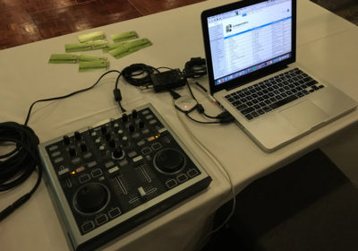 DJ controller and laptop