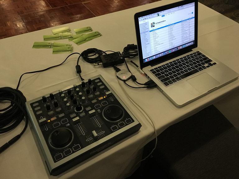 DJ controller and laptop