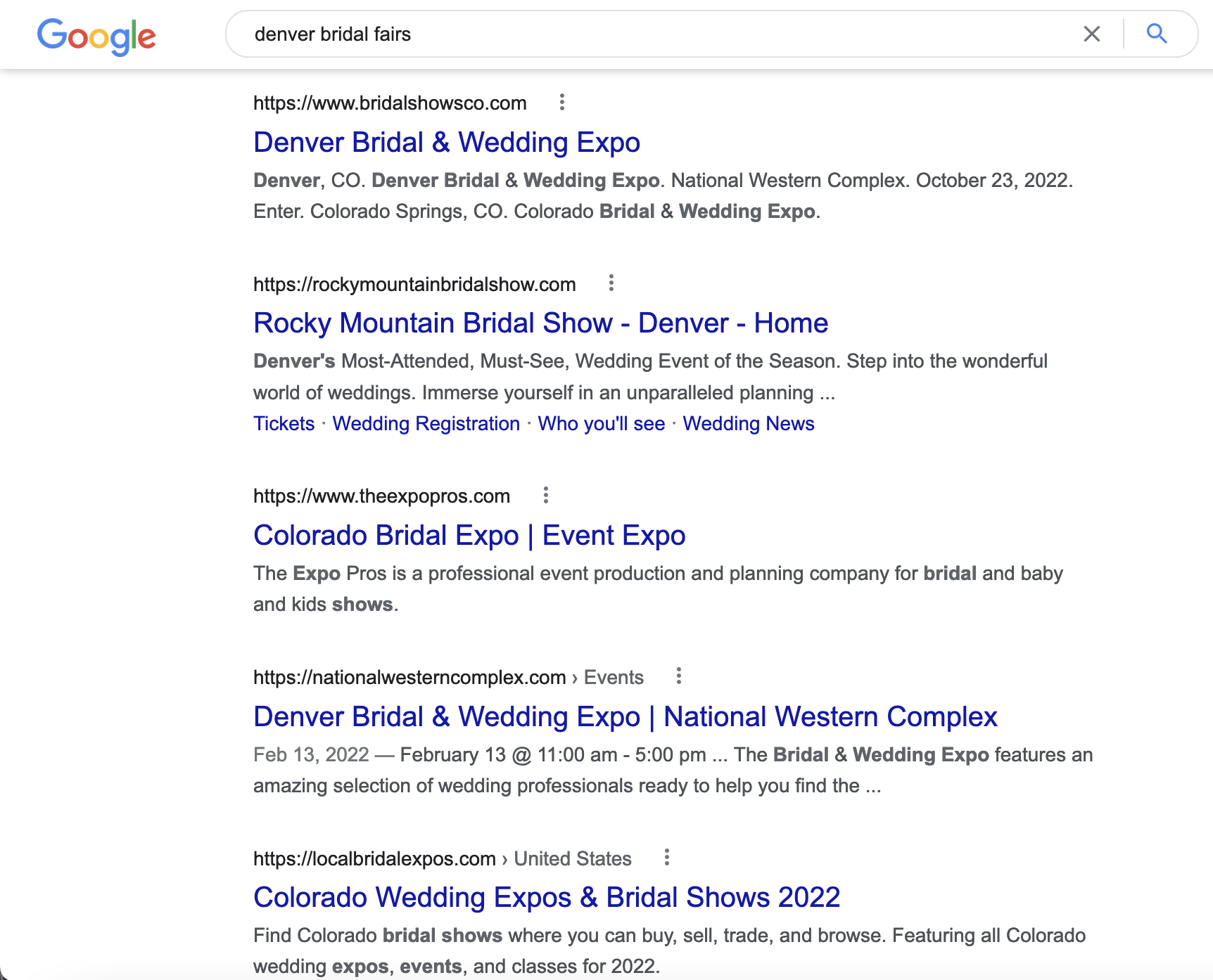 Denver Bridal Fairs - Google Search